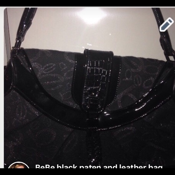 Bebe black paten and leather bag - Picture 2 of 3